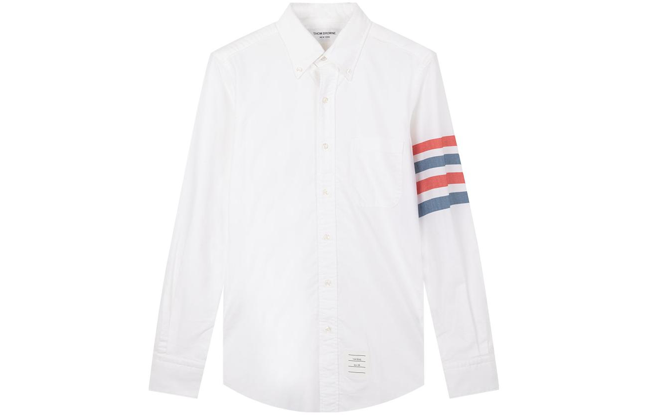 THOM BROWNE SS22  White 4-Bar Single-Breasted Casual Long-Sleeve Shirt. MWL001A-02315-960 圖 2