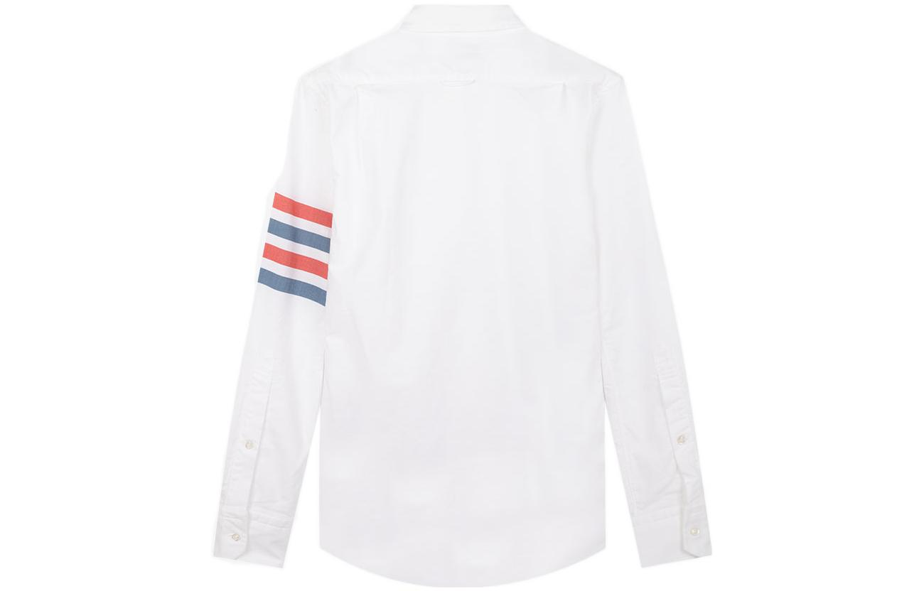 THOM BROWNE SS22  White 4-Bar Single-Breasted Casual Long-Sleeve Shirt. MWL001A-02315-960 圖 3