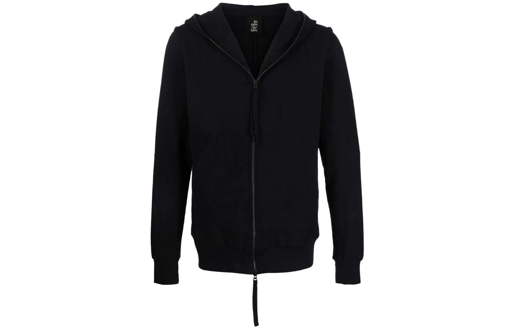 Thom Browne SS22 Black Hooded Zip Jacket MSJ503BLACK