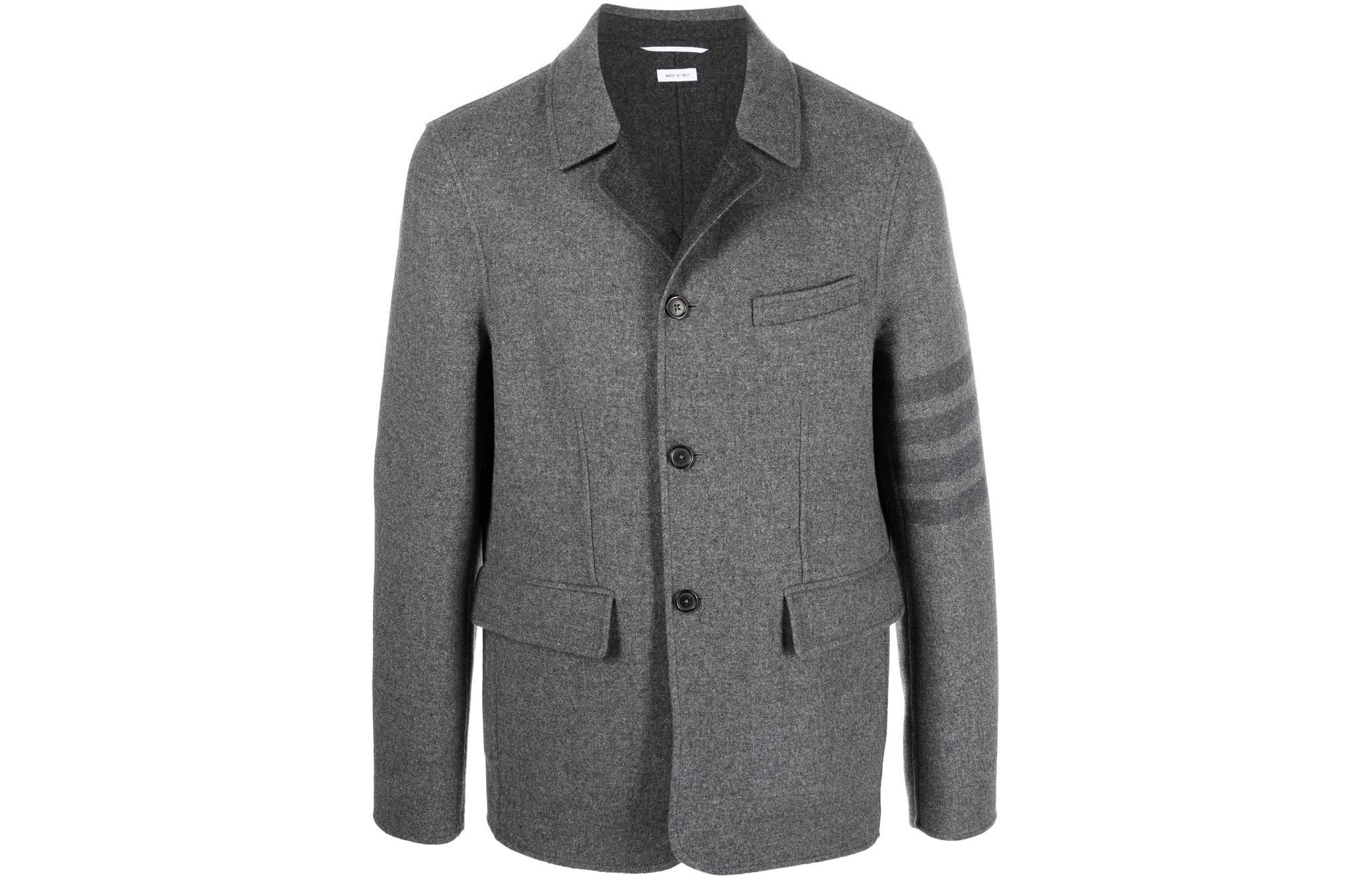 Thom Browne SS22 Button-Up Shirt Style Blazer Jacket MJU545-A0755-3035