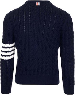 トムブラウン SS22 ケーブル編みプルオーバーセーター ブルー メンズ. MKA402A-Y3017-415 Lookbook トムブラウン SS22 ケーブル編みプルオーバーセーター ブルー メンズ. MKA402A-Y3017-415