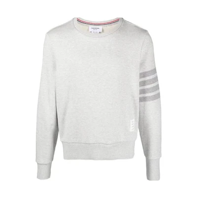 THOM BROWNE SS22 Classic Four-Bar Knit Sweater Light Grey MJT248P-06910-065