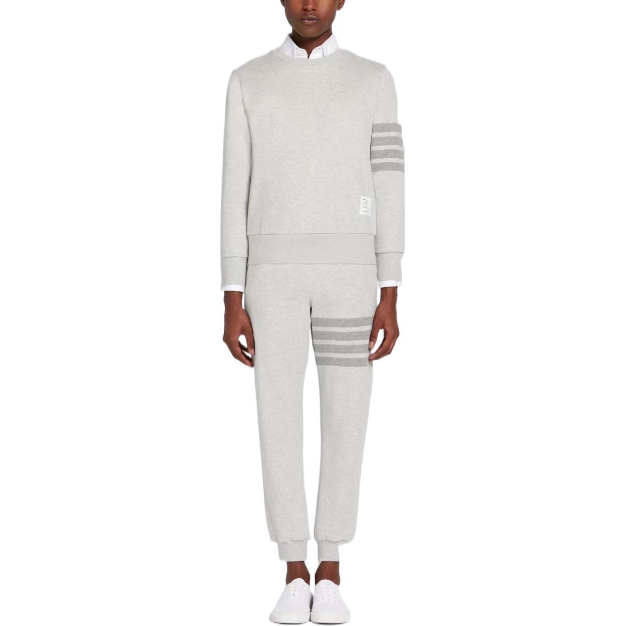 Lookbook THOM BROWNE SS22 Suéter Clásico de Punto Four-Bar Gris Claro MJT248P-06910-065