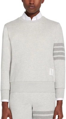 THOM BROWNE SS22 經典四杠針織毛衣 淺灰色 MJT248P-06910-065 Shop THOM BROWNE SS22 經典四杠針織毛衣 淺灰色 MJT248P-06910-065