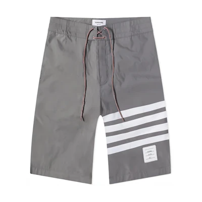 THOM BROWNE SS22 Classic Stripe Casual Shorts Dark Grey Summer Edition MTT029A-07538-035