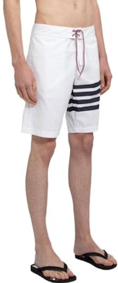 톰브라운 SS22 클래식 스트라이프 여름 화이트 캐주얼 반바지 - 패션. MTT029A07538-100 Details for 톰브라운 SS22 클래식 스트라이프 여름 화이트 캐주얼 반바지 - 패션. MTT029A07538-100