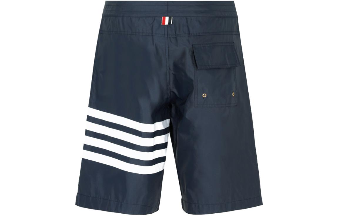 Lookbook 톰 브라운 SS22 클래식 스트라이프 반바지 네이비 여름 캐주얼웨어. MTT029A-07538-415