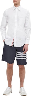 톰 브라운 SS22 클래식 스트라이프 반바지 네이비 여름 캐주얼웨어. MTT029A-07538-415 Shop 톰 브라운 SS22 클래식 스트라이프 반바지 네이비 여름 캐주얼웨어. MTT029A-07538-415