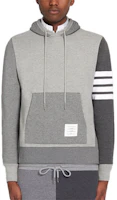 Order THOM BROWNE SS22 男士撞色條紋連帽衫 灰色 MJT074F-00535-982