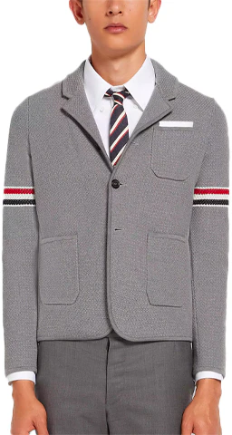 thom-browne-ss-22-grey-jacquard-striped-armband-jacket-mkj-073-a-y9010-055