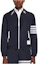 Lookbook Thom Browne SS22 Ivy Boy Jaket Hoodie 4-Stripe Nylon Mesh Zip Navy. MJT309A-07863-415