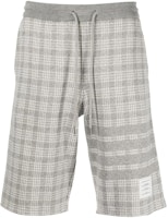 Thom Browne SS22 Jacquard Plaid Shorts Light Grey MJQ052A-07993-055 Thom Browne SS22 Jacquard Plaid Shorts Light Grey MJQ052A-07993-055