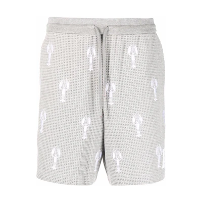 Thom Browne SS22 Lobster Print Embroidered Casual Shorts for Men. MJQ135-EE007-3055