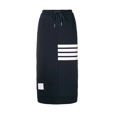 THOM BROWNE SS22 Navy 4-Bar Stripe Skirt Back to School Edition. FKJ008A-00535-415