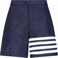 Thom Browne SS22 Navy Blue Colorblock Four-Bar Straight Shorts Mens. MTT027A-07538-415 Thom Browne SS22 Navy Blue Colorblock Four-Bar Straight Shorts Mens. MTT027A-07538-415