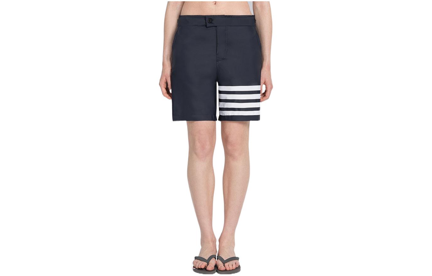 Thom Browne SS22 Navy Blue Colorblock Four-Bar Straight Shorts Mens. MTT027A-07538-415 圖 2
