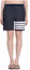 Order Thom Browne SS22 Navy Blue Colorblock Four-Bar Straight Shorts Mens. MTT027A-07538-415