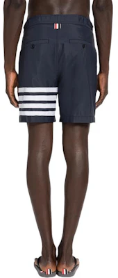 Thom Browne SS22 Navy Blue Colorblock Four-Bar Straight Shorts Mens. MTT027A-07538-415 Shop Thom Browne SS22 Navy Blue Colorblock Four-Bar Straight Shorts Mens. MTT027A-07538-415