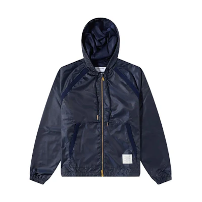 Thom Browne SS22 Navy Blue Zipper Windbreaker Jacket MJT080A-03215-415