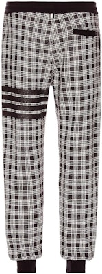 Pantalones Joggers Ajustados Thom Browne SS22 Azul Cuadros con Cordón. MJQ133A-07993-415 Lookbook Pantalones Joggers Ajustados Thom Browne SS22 Azul Cuadros con Cordón. MJQ133A-07993-415