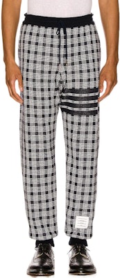 Pantalones Joggers Ajustados Thom Browne SS22 Azul Cuadros con Cordón. MJQ133A-07993-415 Purchase Pantalones Joggers Ajustados Thom Browne SS22 Azul Cuadros con Cordón. MJQ133A-07993-415