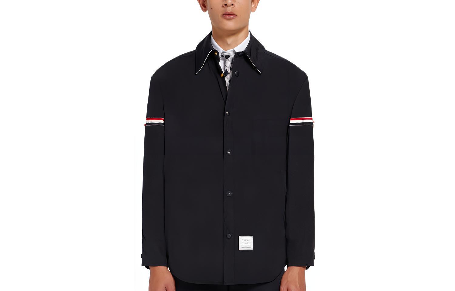Thom Browne SS22 Navy Single-Breasted Long Sleeve Jacket MJO164A-07259-415