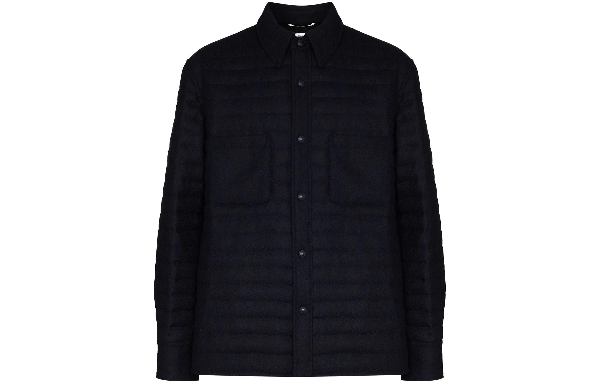 Thom Browne SS22 Padded Shirt-Style Jacket Black MJD072-X03793-415
