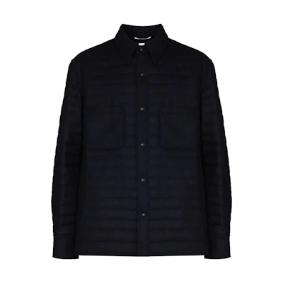 Thom Browne SS22 Padded Shirt-Style Jacket Black MJD072-X03793-415