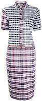 THOM BROWNE SS22 Plaid Print Short-Sleeve Polo Dress Multicolor Back to School. FDSC77F-07856-960 THOM BROWNE SS22 Plaid Print Short-Sleeve Polo Dress Multicolor Back to School. FDSC77F-07856-960