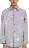 THOM BROWNE SS22 Printed Cotton Canvas Shirt Jacket Men’s Grey MJO164A-07997-035 THOM BROWNE SS22 Printed Cotton Canvas Shirt Jacket Men’s Grey MJO164A-07997-035
