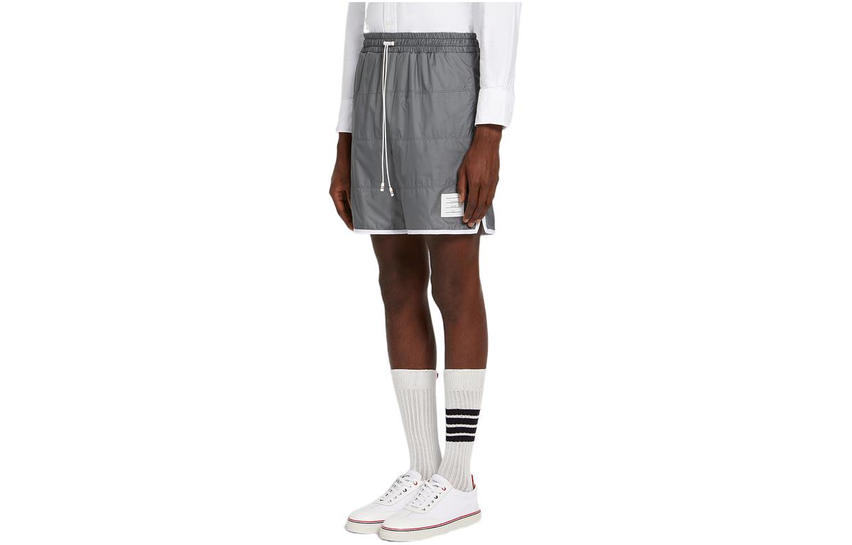 THOM BROWNE SS22 Quilted Lace-Up Nylon Shorts  Gray MJQ136A-06859-045 圖 4