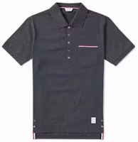 Order THOM BROWNE SS22 黑色緞邊口袋POLO衫 男款 MJP022A-01455-025