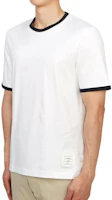 Purchase THOM BROWNE SS22 素色白色短袖圓領T恤 MJS083A-00042-100