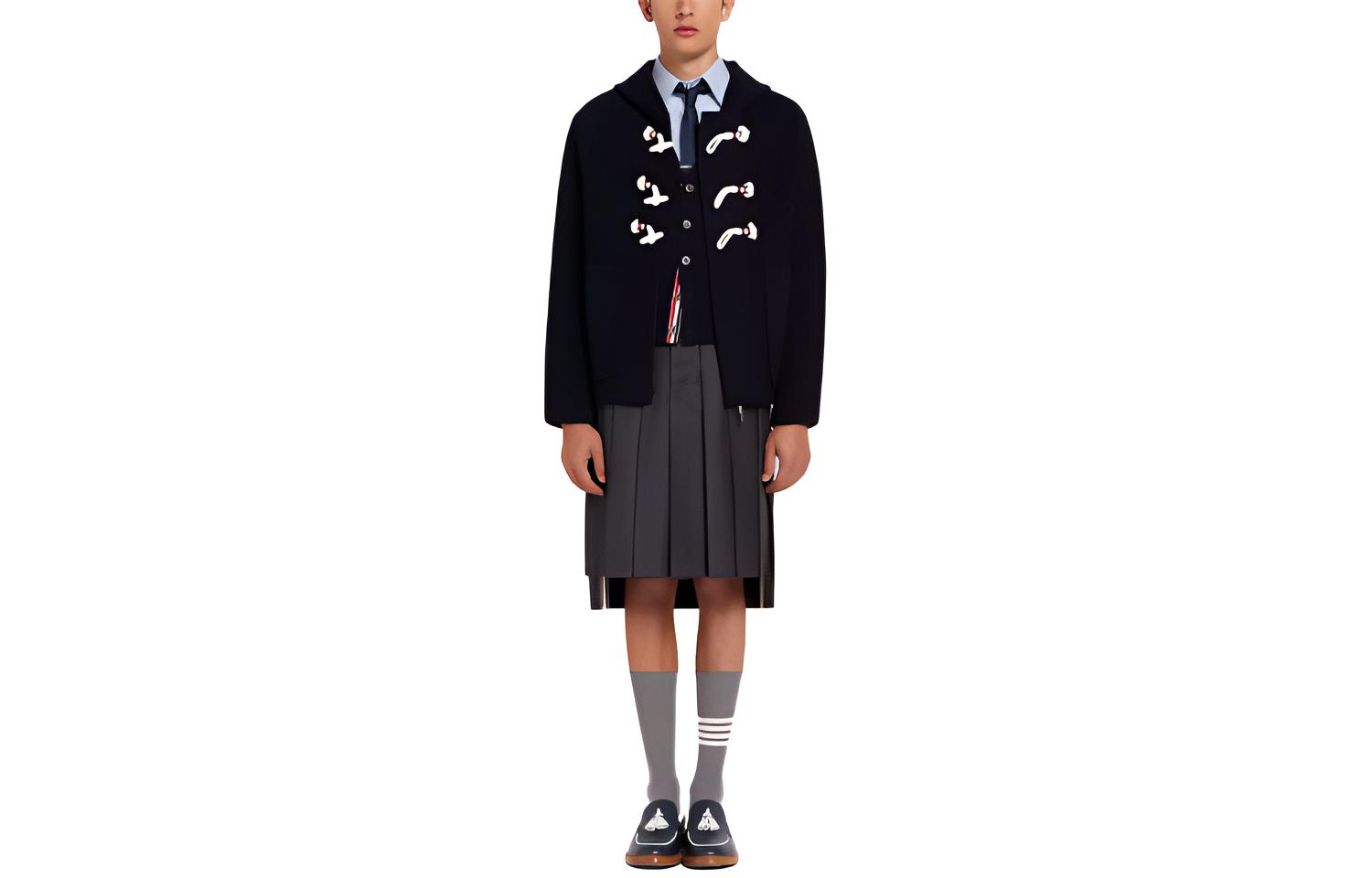 Thom Browne SS22 Solid Color Hoodie Jacket Black MKJ078AY90094-15