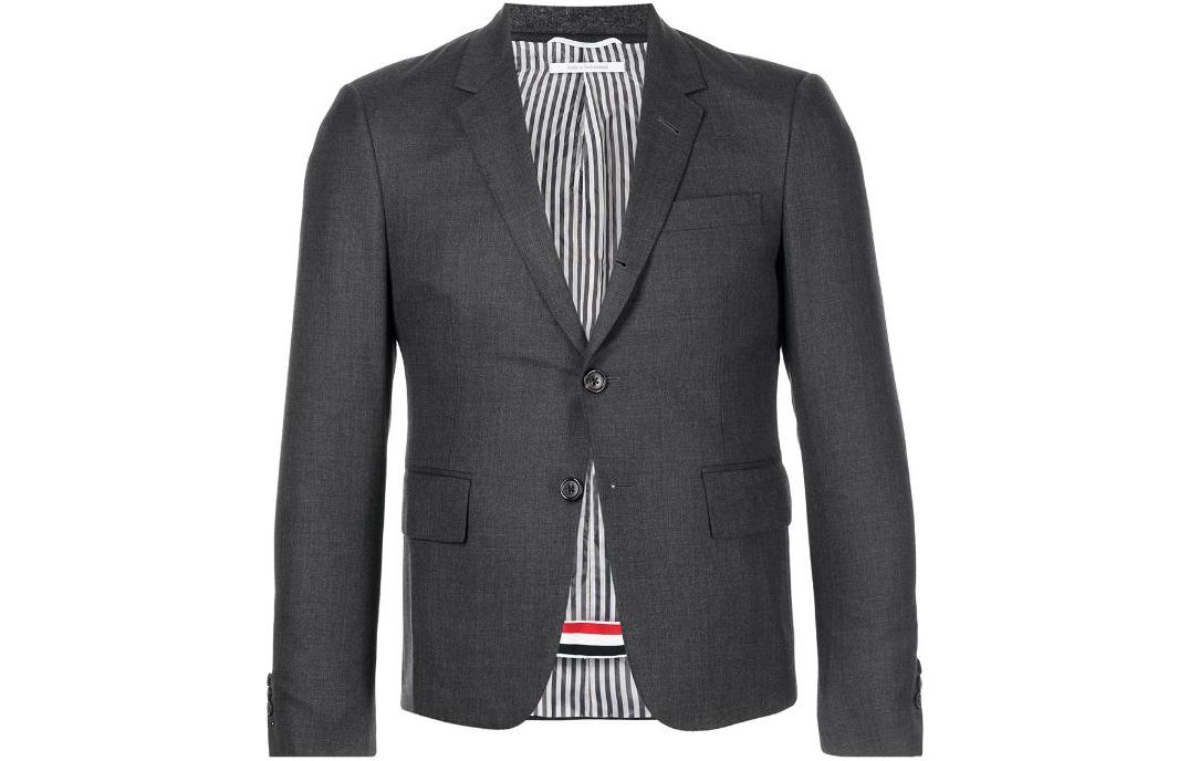 THOM BROWNE SS22 Solid Color Single-Breasted Long Sleeve Blazer  Dark Grey MJC159A-00626-025 圖 2
