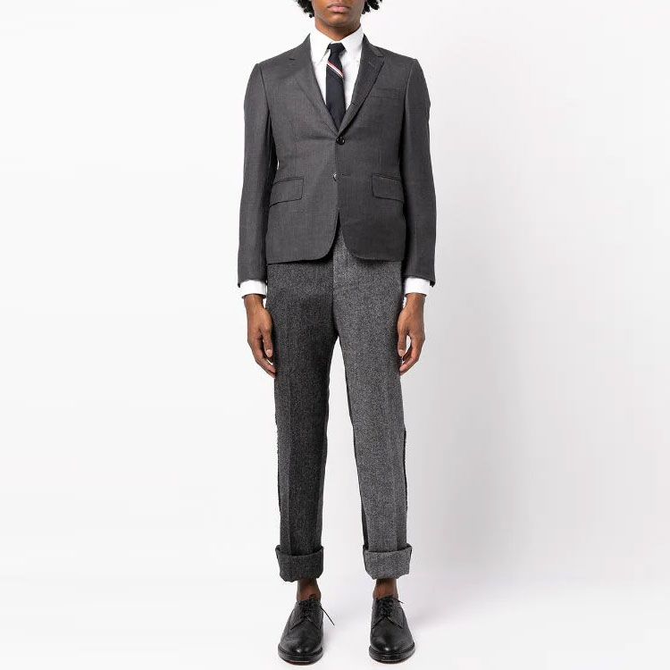 THOM BROWNE SS22 Solid Color Single-Breasted Long Sleeve Blazer  Dark Grey MJC159A-00626-025 圖 3