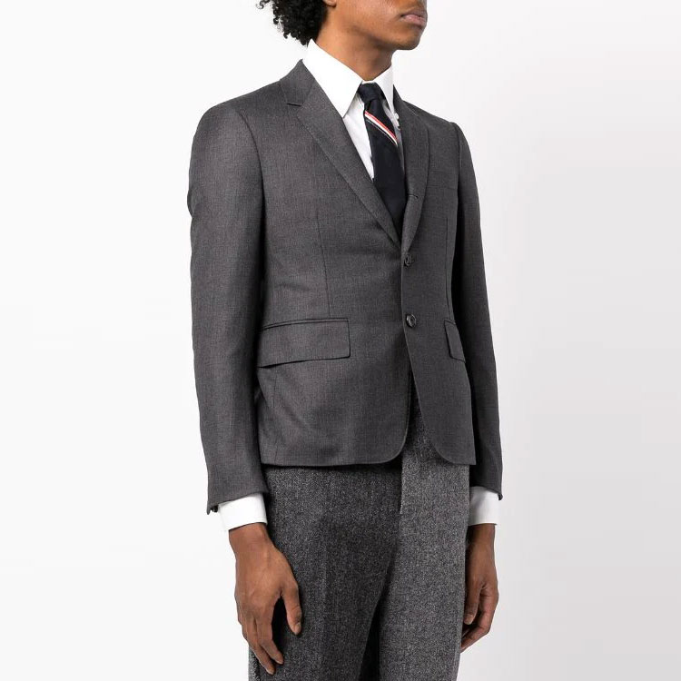 THOM BROWNE SS22 Solid Color Single-Breasted Long Sleeve Blazer  Dark Grey MJC159A-00626-025 圖 5