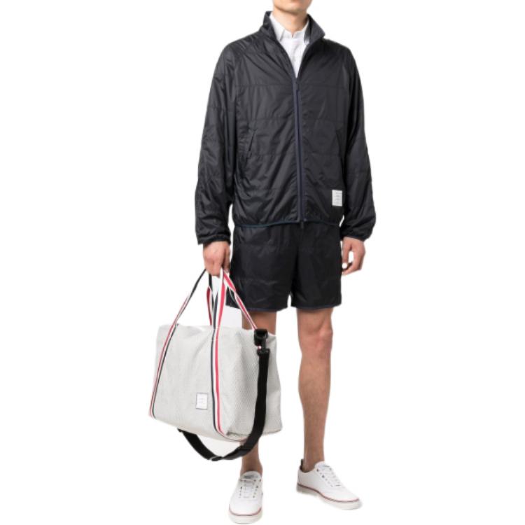 Thom Browne SS22 Solid Elastic Waist Checked Shorts Navy Blue Men Summer. MJQ136A-06859-415 圖 4