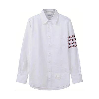 Thom Browne SS22 Striped Button-Up Long Sleeve Shirt White 秋季 MWL374D-06177-100