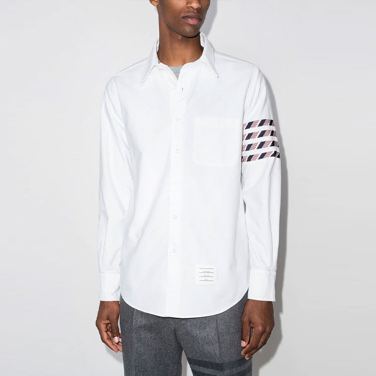 Thom Browne SS22 Striped Button-Up Long Sleeve Shirt White 秋季 MWL374D-06177-100 圖 4