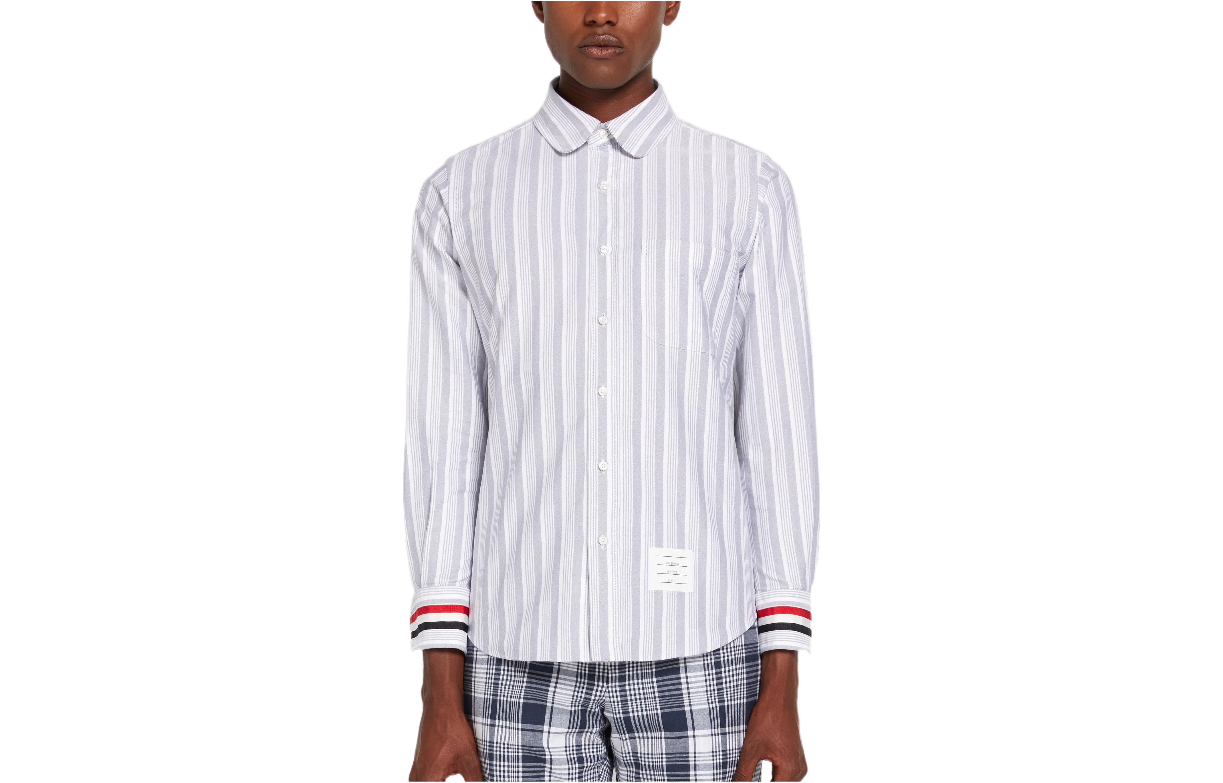 Thom Browne SS22 Striped Oxford Long Sleeve Shirt Navy Blue MWL317A-07854-415 圖 2