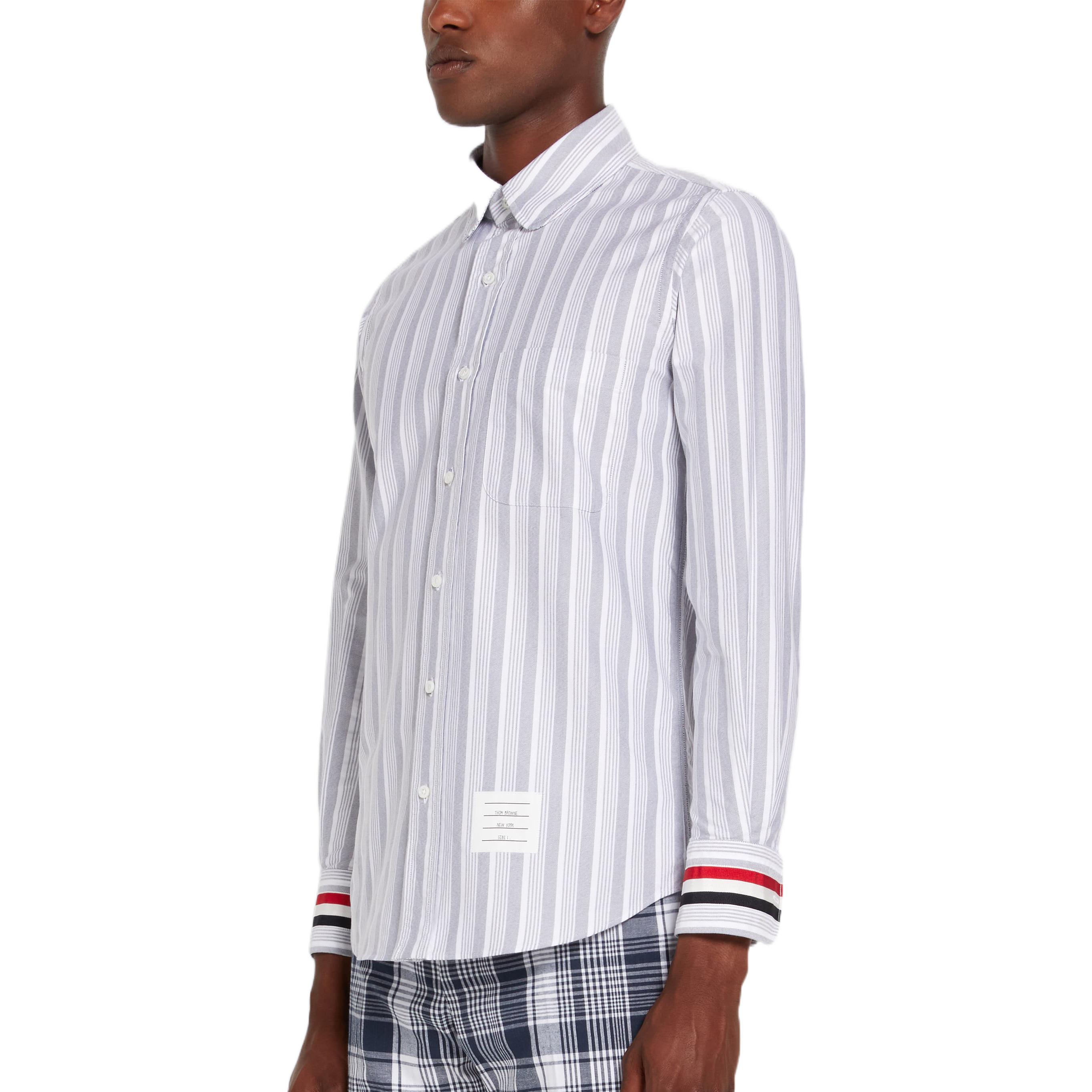 Thom Browne SS22 Striped Oxford Long Sleeve Shirt Navy Blue MWL317A-07854-415 圖 5