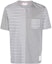 Buy Thom Browne SS22 Striped Panel Crewneck Short Sleeve T-Shirt Grey MJS180F-08070-035