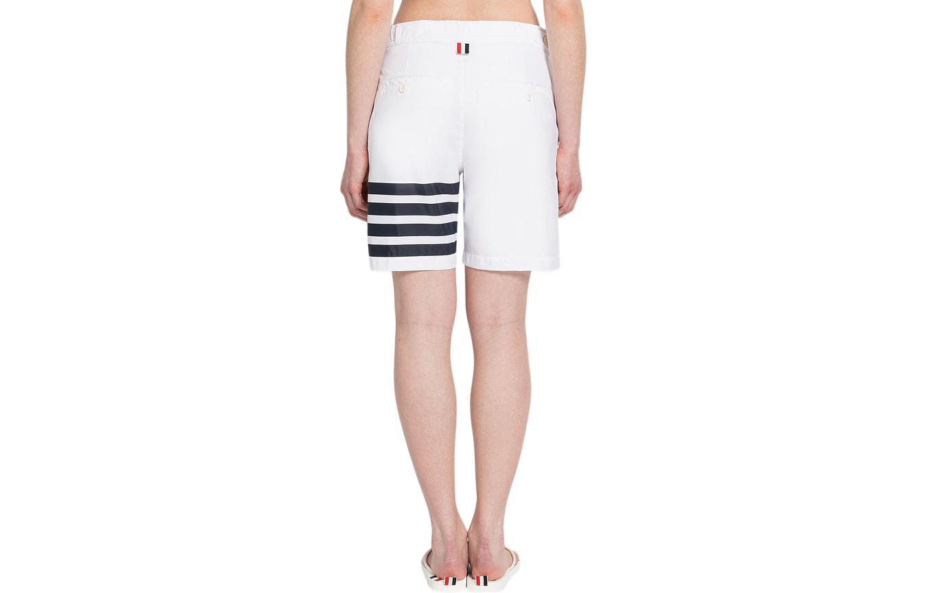 Thom Browne SS22 White Colorblock 4-Bar Straight Shorts Men MTT027A-07538-100 圖 3