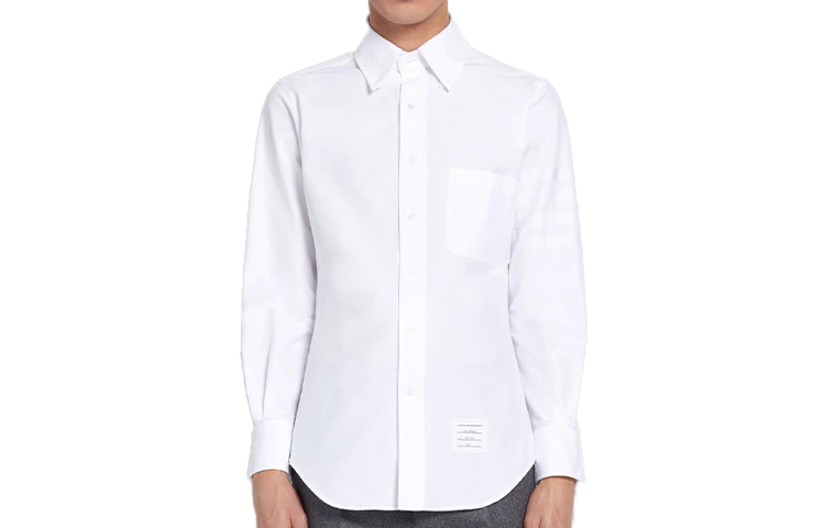 THOM BROWNE SS22 White Oxford Long Sleeve Shirt MWL001A-06496-100 圖 2