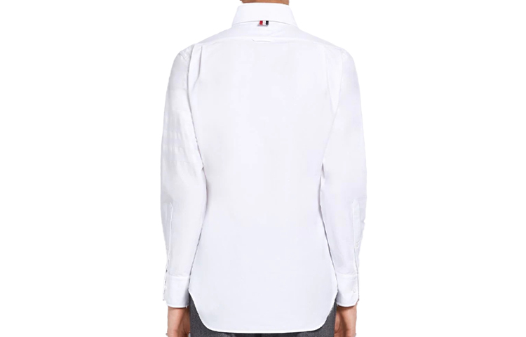 THOM BROWNE SS22 White Oxford Long Sleeve Shirt MWL001A-06496-100 圖 3