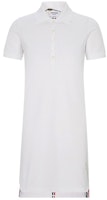 THOM BROWNE SS22 White Printed Polo Collar Short-Sleeve Midi Dress FJD027A-00050-100 THOM BROWNE SS22 White Printed Polo Collar Short-Sleeve Midi Dress FJD027A-00050-100