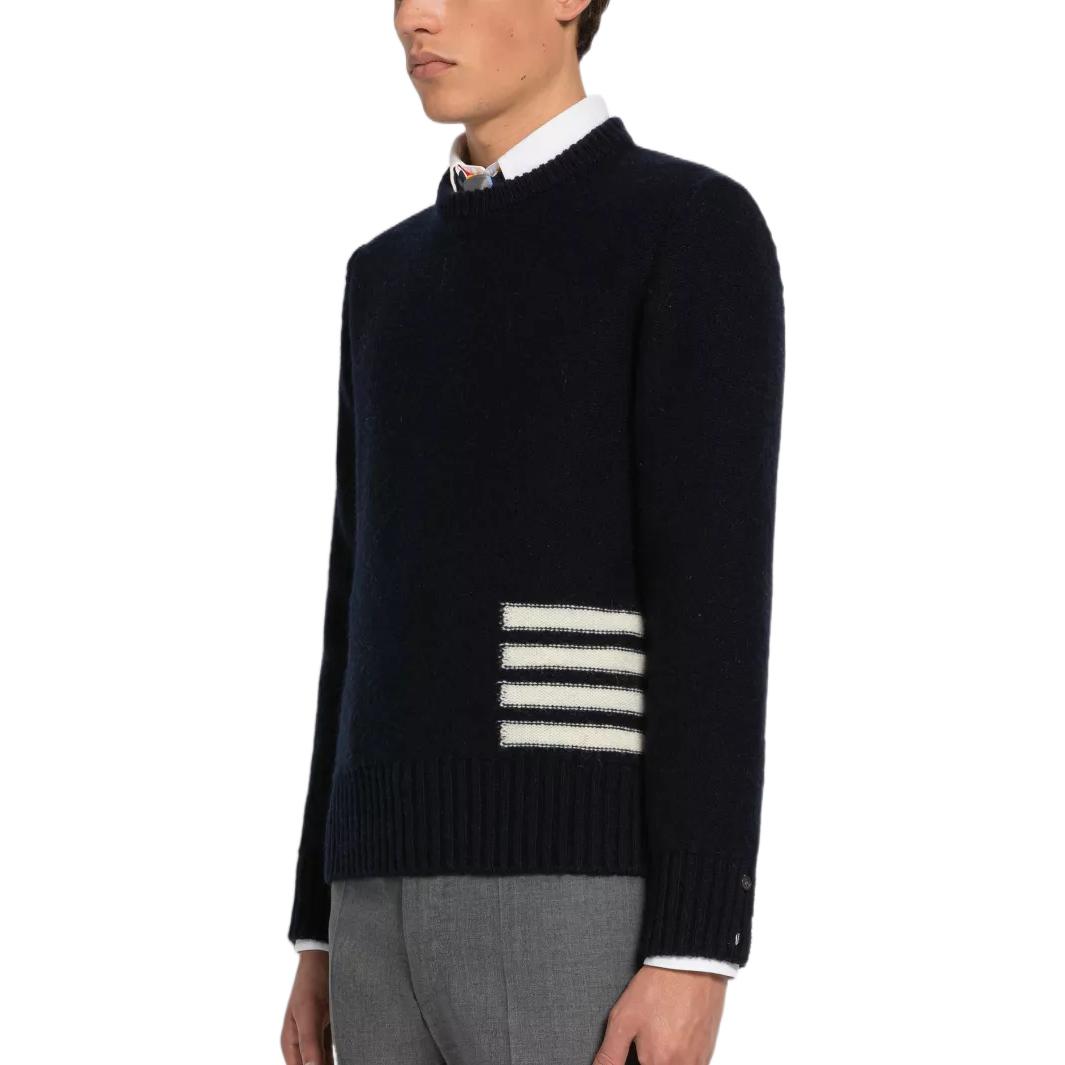 Purchase トムブラウン SS23 4本バー ウール クルーネックセーター ネイビー MKA448A-Y1032-415