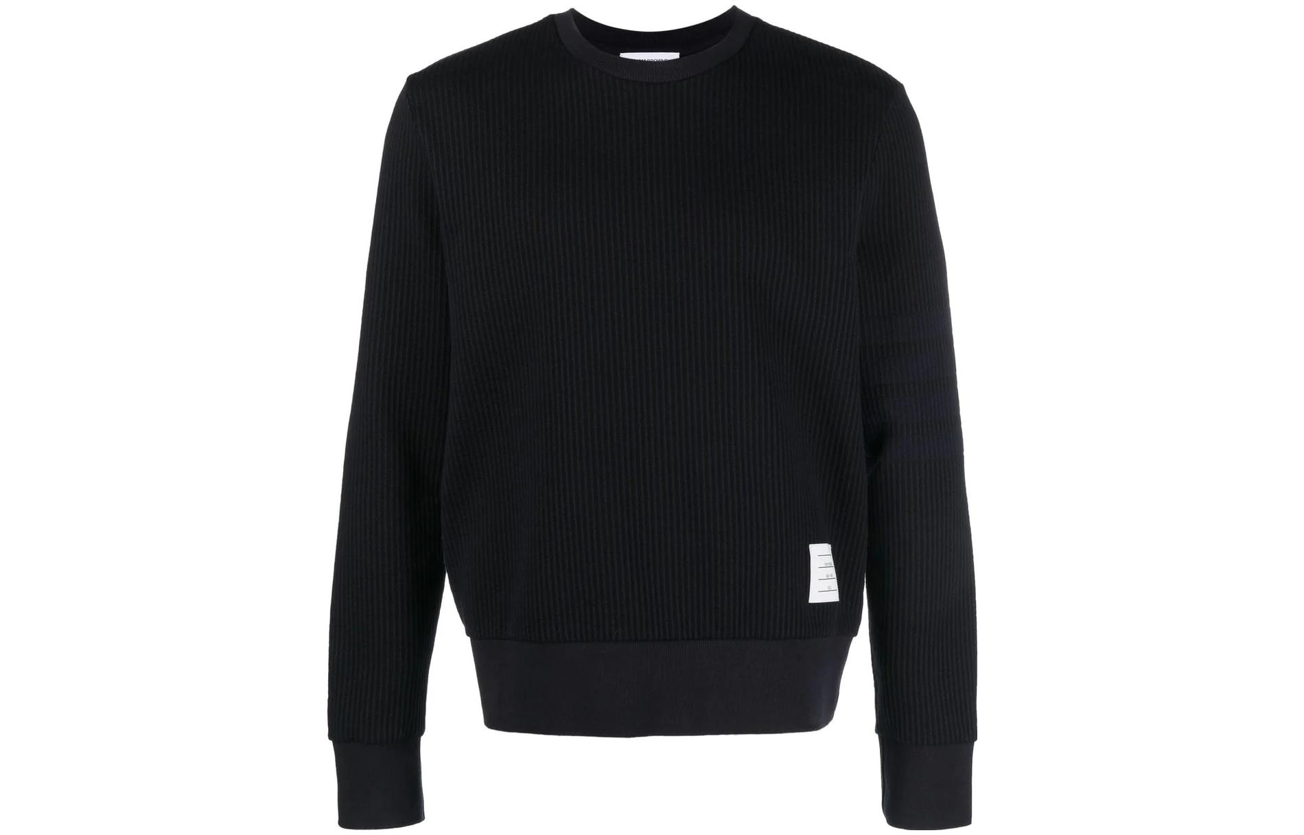 Order トムブラウン SS23 ブラック クルーネック カジュアル スウェットシャツ. MJT370A-J0063-415