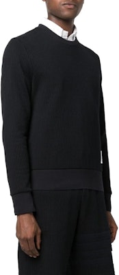 トムブラウン SS23 ブラック クルーネック カジュアル スウェットシャツ. MJT370A-J0063-415 Purchase トムブラウン SS23 ブラック クルーネック カジュアル スウェットシャツ. MJT370A-J0063-415